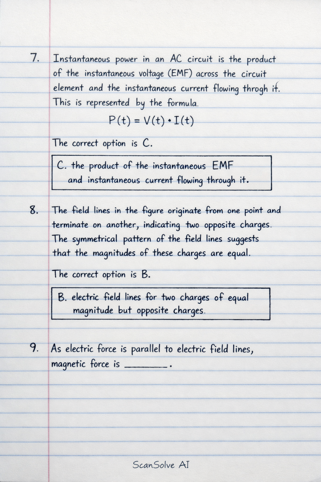 Handwritten step-by-step solution preview