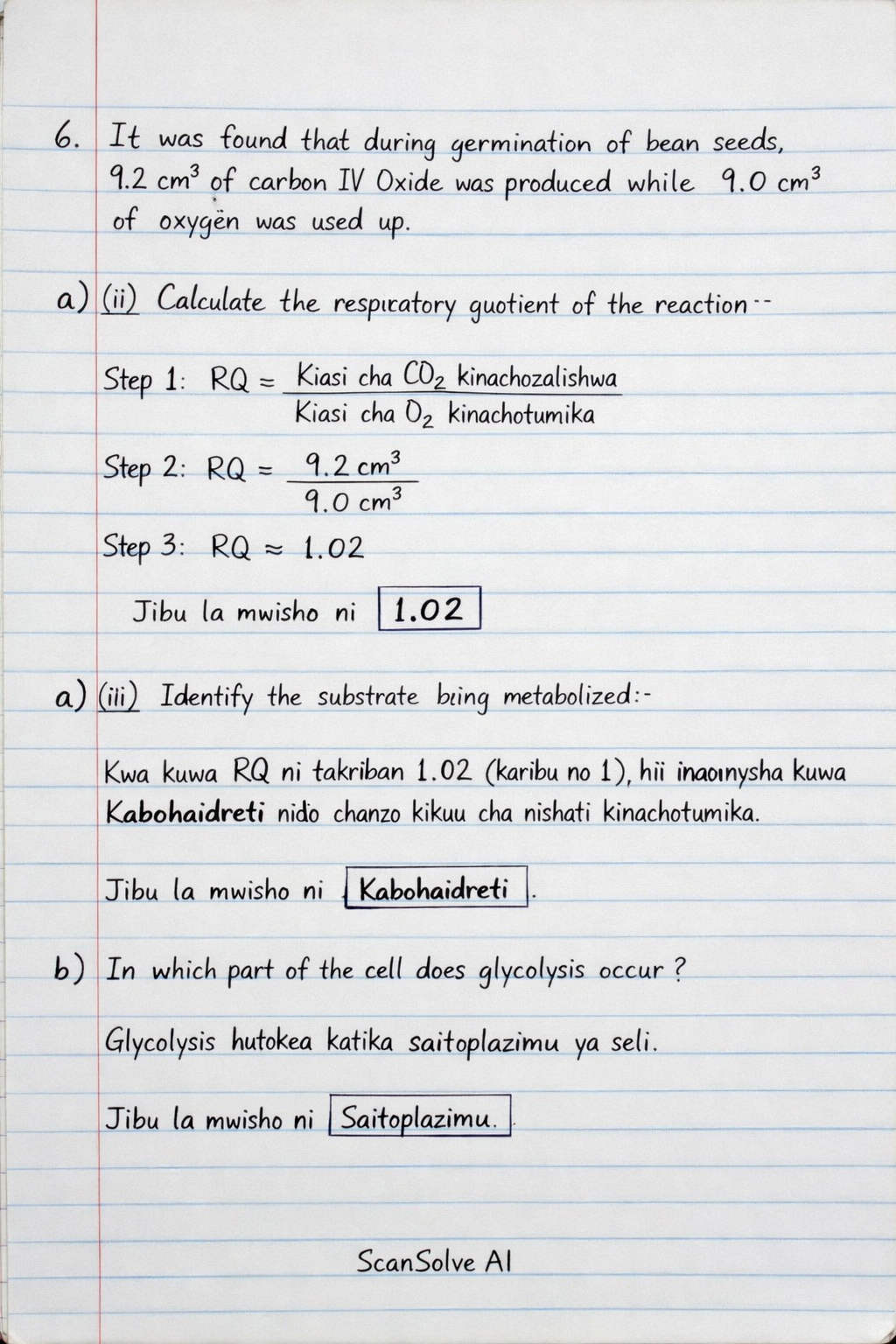 Handwritten step-by-step solution preview