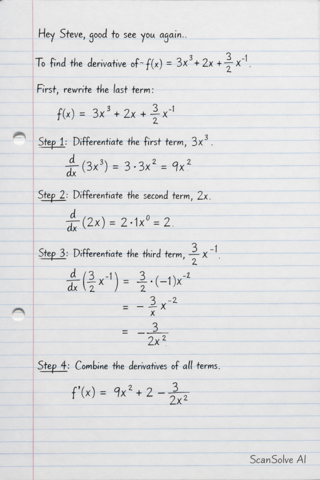 Handwritten step-by-step solution preview