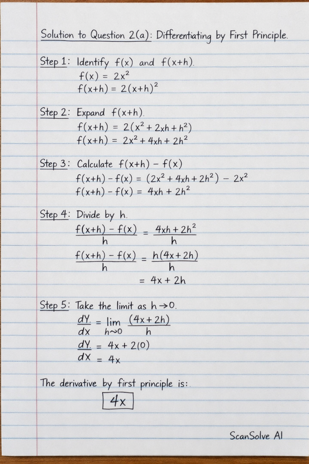 Handwritten step-by-step solution preview