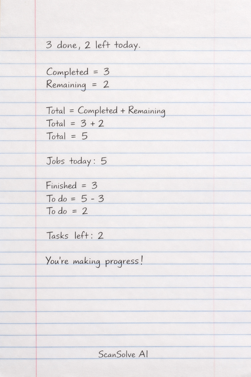 Handwritten step-by-step solution preview