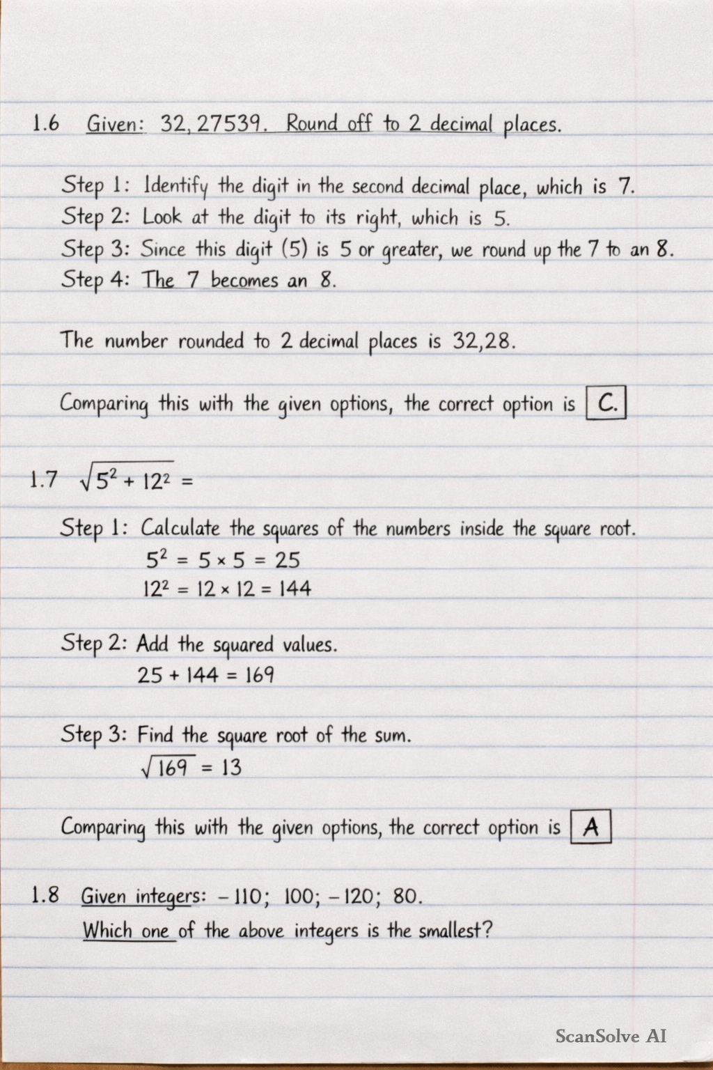 Handwritten step-by-step solution preview
