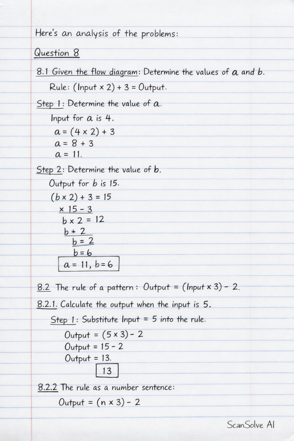 Handwritten step-by-step solution preview