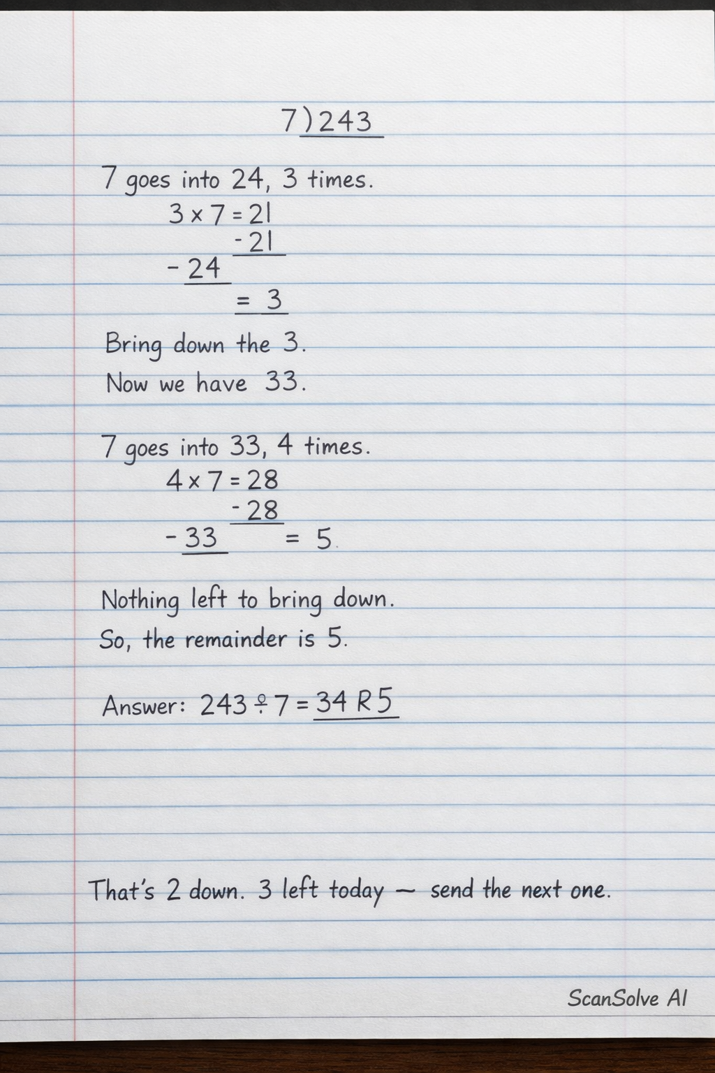 Handwritten step-by-step solution preview
