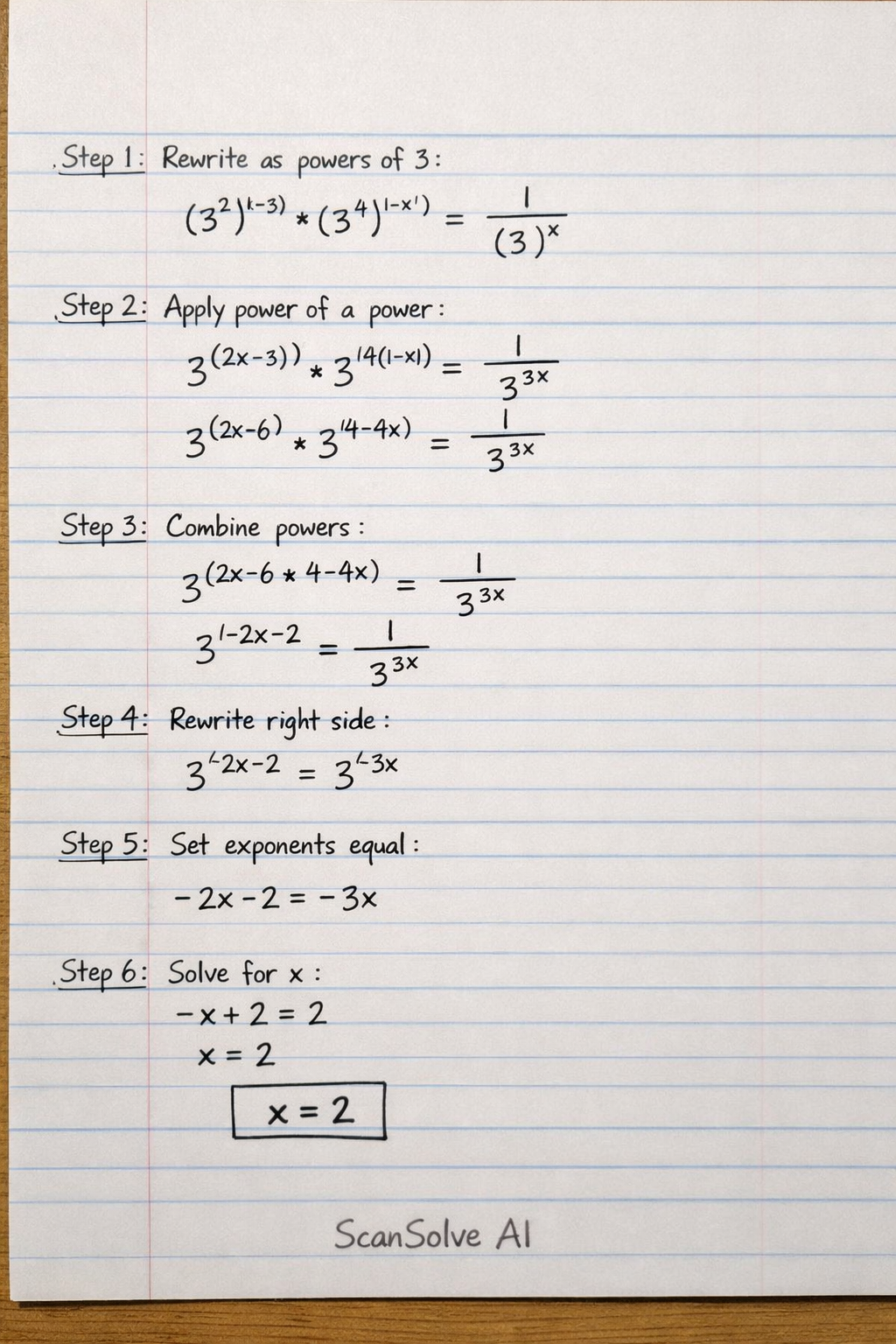 Handwritten step-by-step solution preview