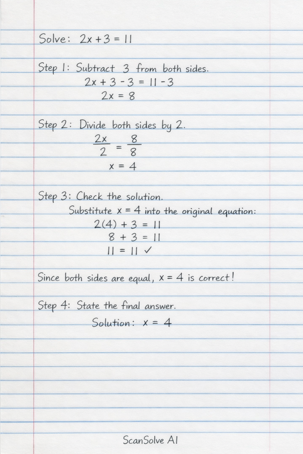 Handwritten step-by-step solution preview