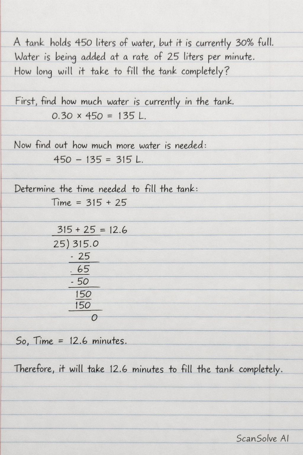 Handwritten step-by-step solution preview