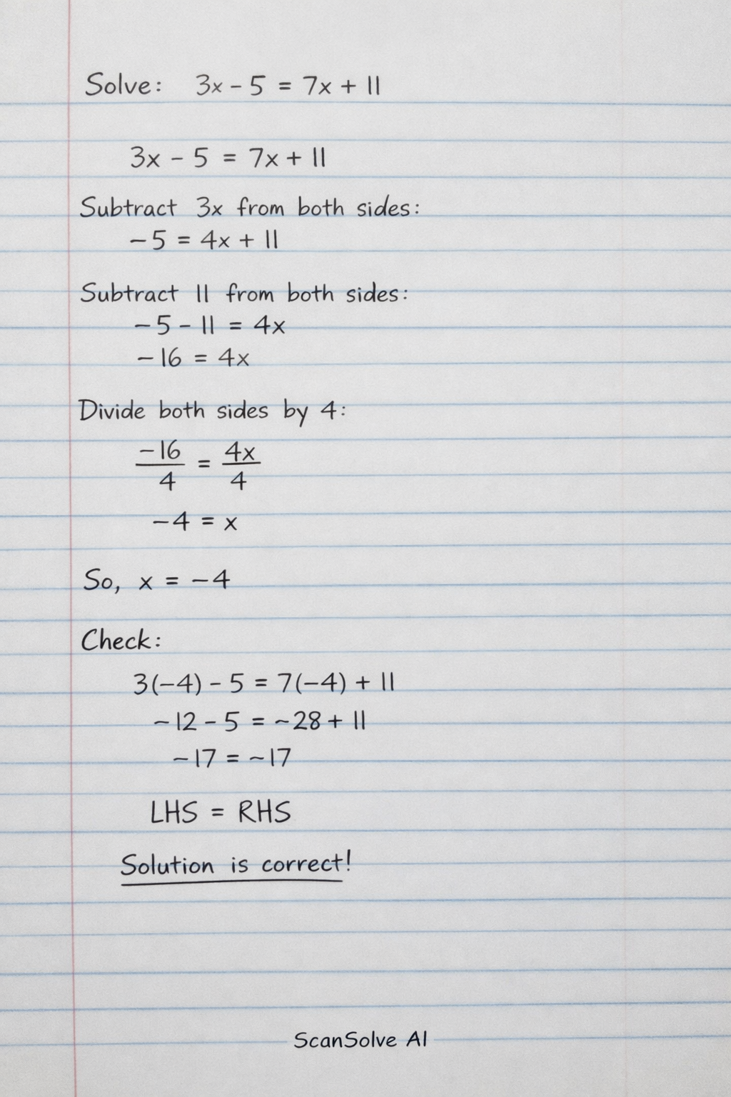 Handwritten step-by-step solution preview