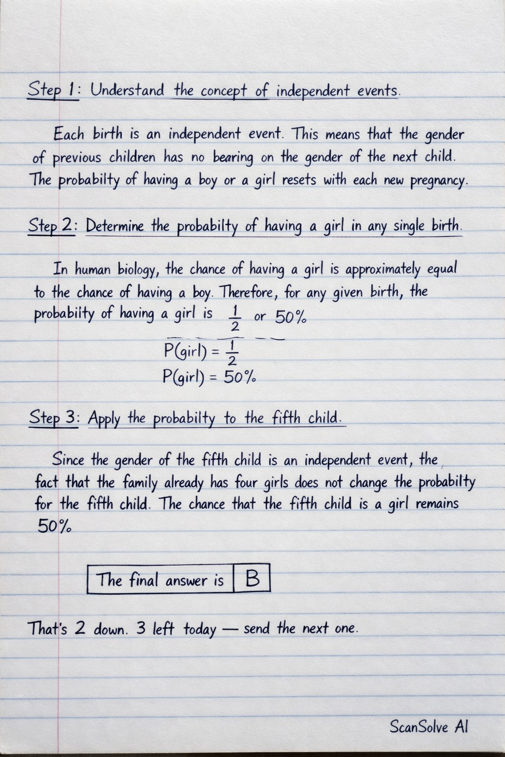 Handwritten step-by-step solution preview