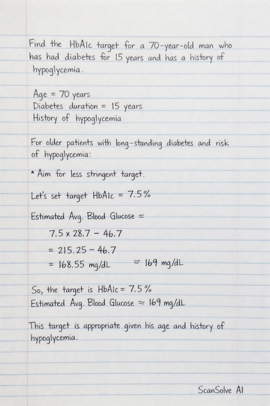 Handwritten step-by-step solution preview