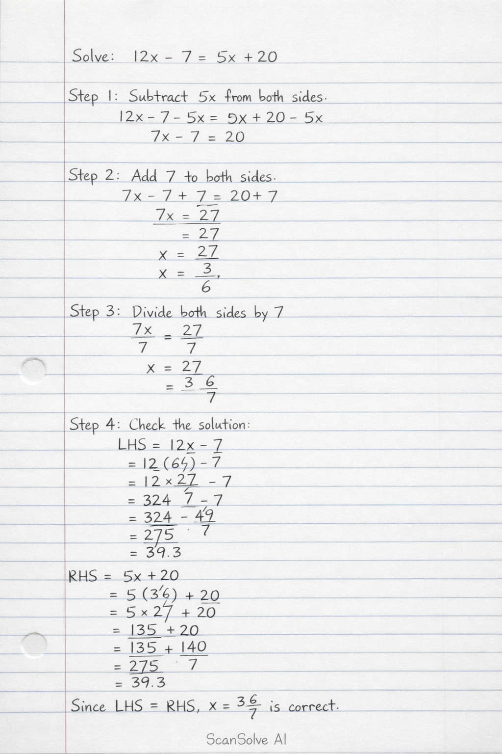 Handwritten step-by-step solution preview