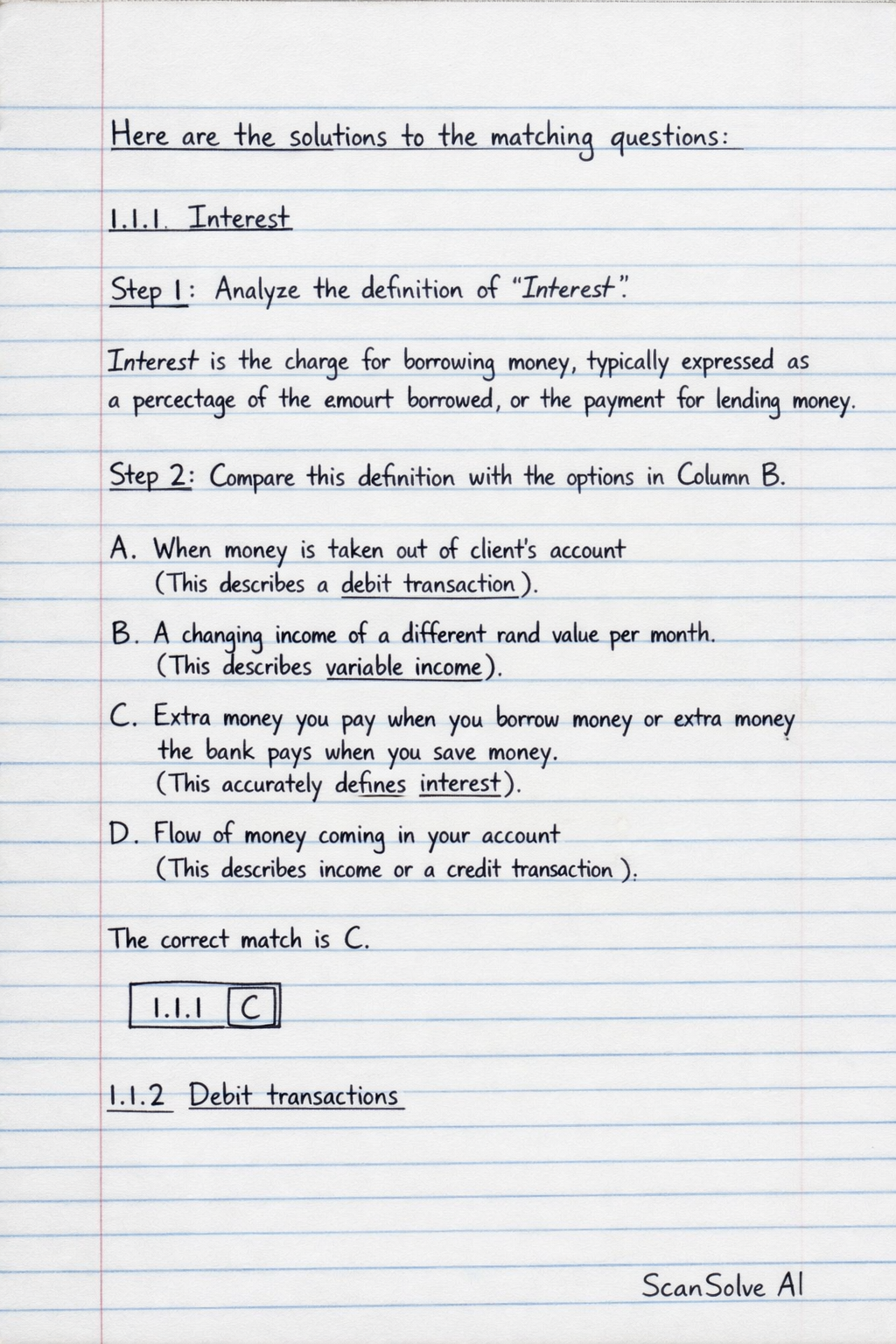 Handwritten step-by-step solution preview