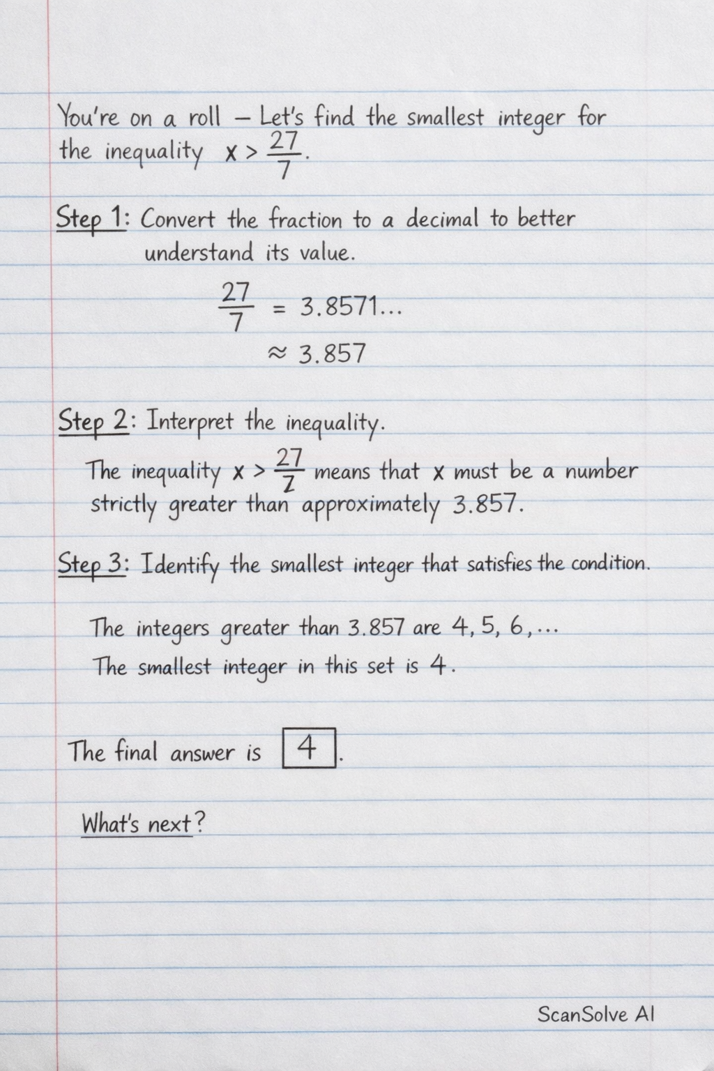 Handwritten step-by-step solution preview