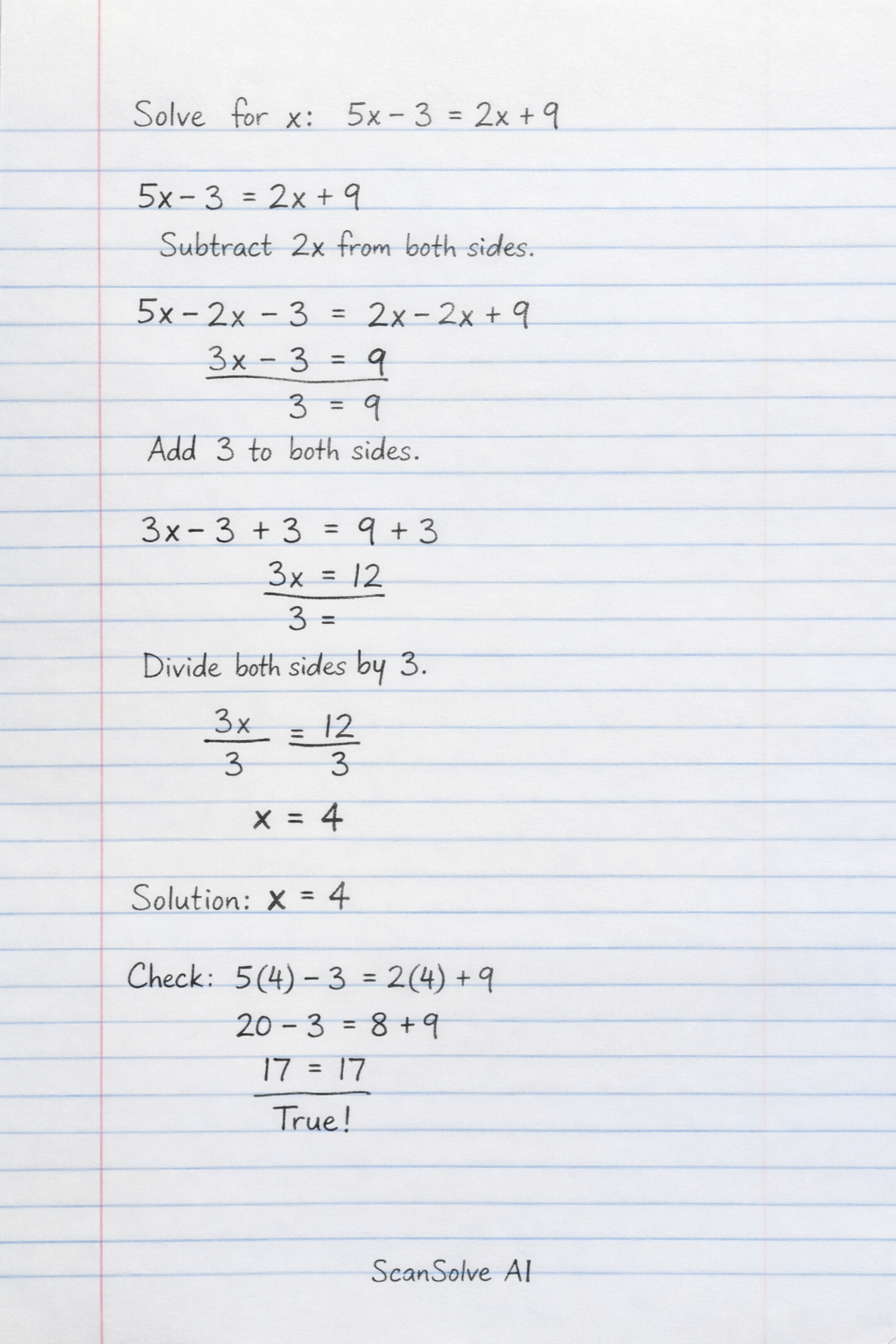 Handwritten step-by-step solution preview