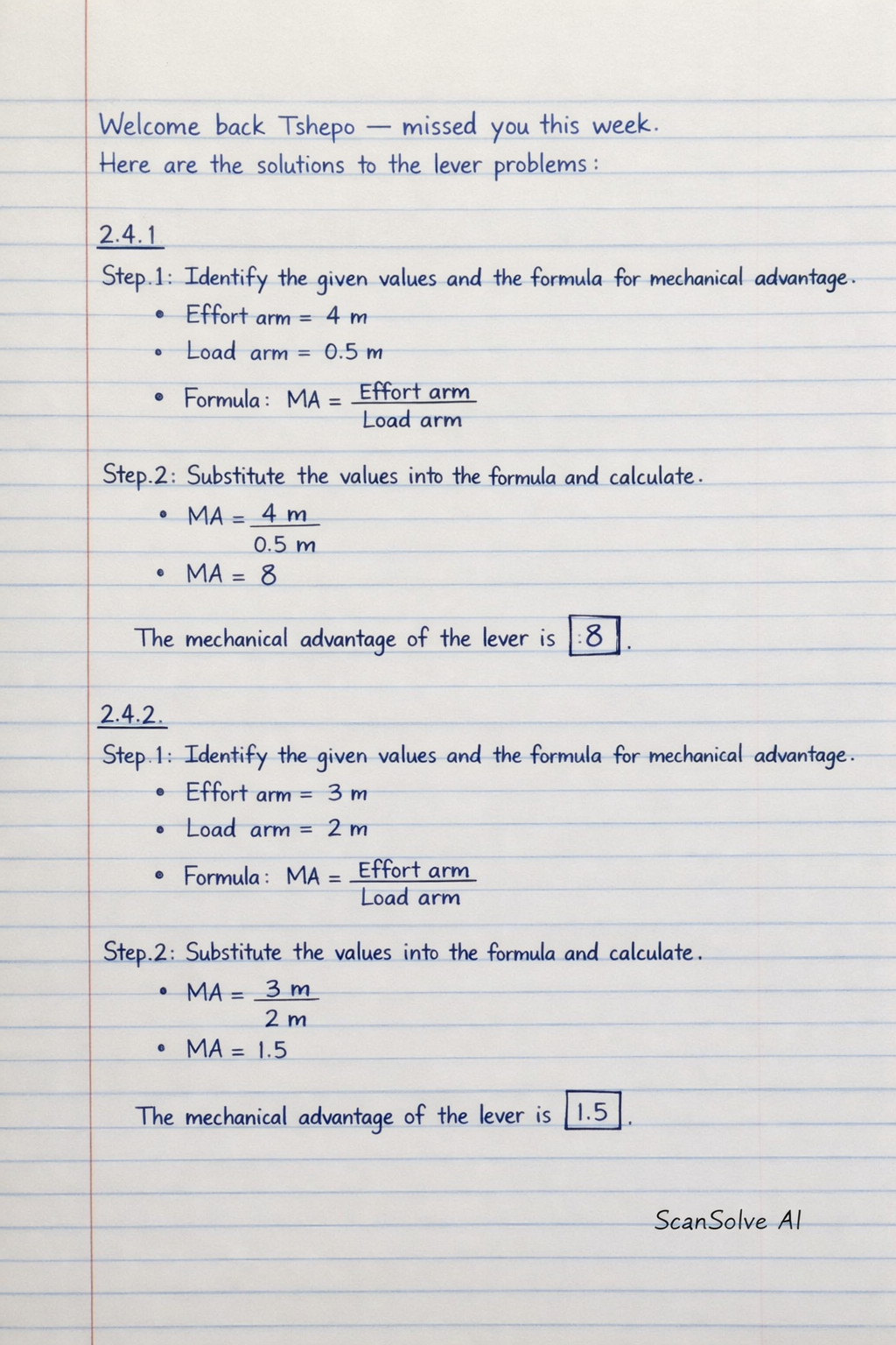 Handwritten step-by-step solution preview