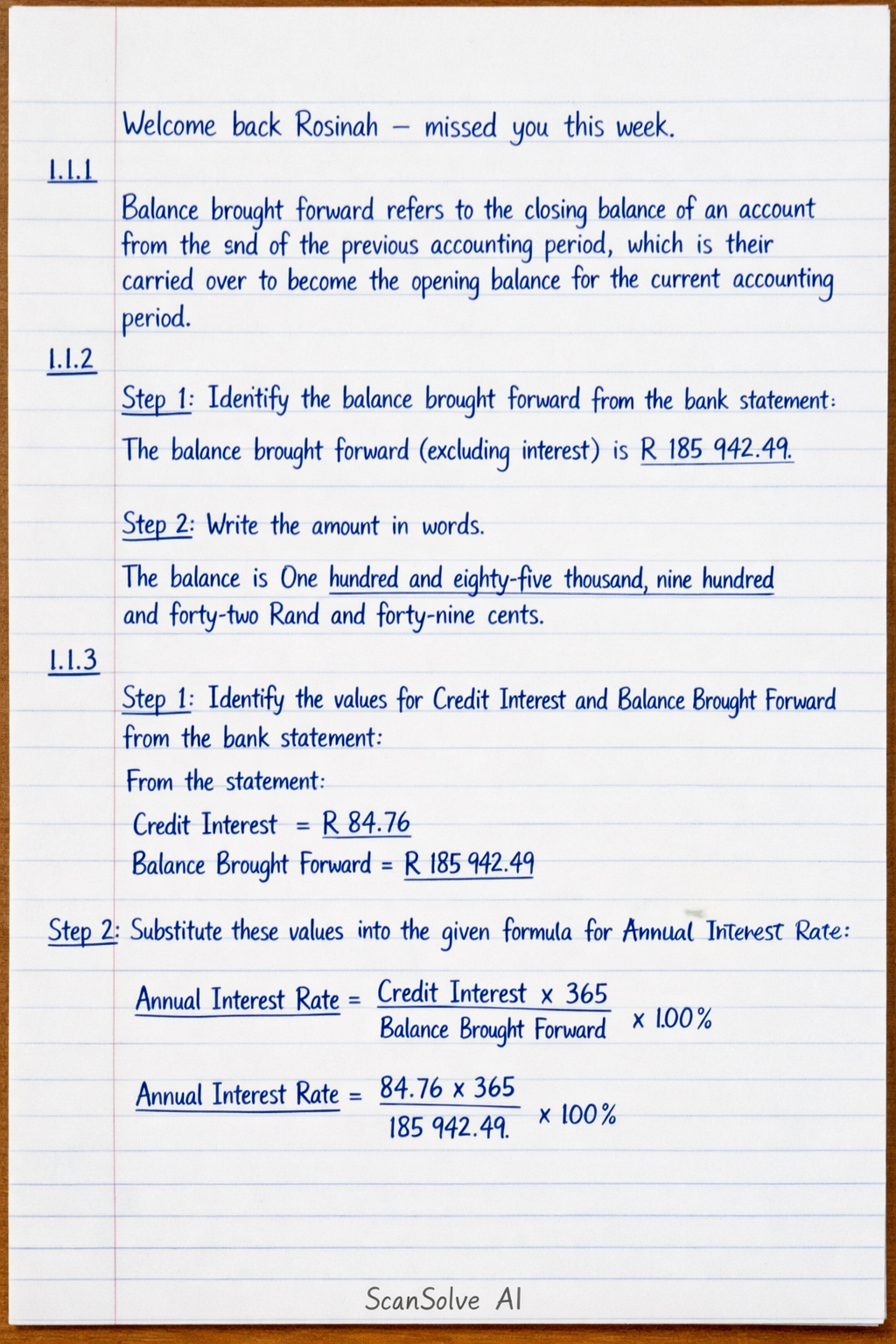 Handwritten step-by-step solution preview