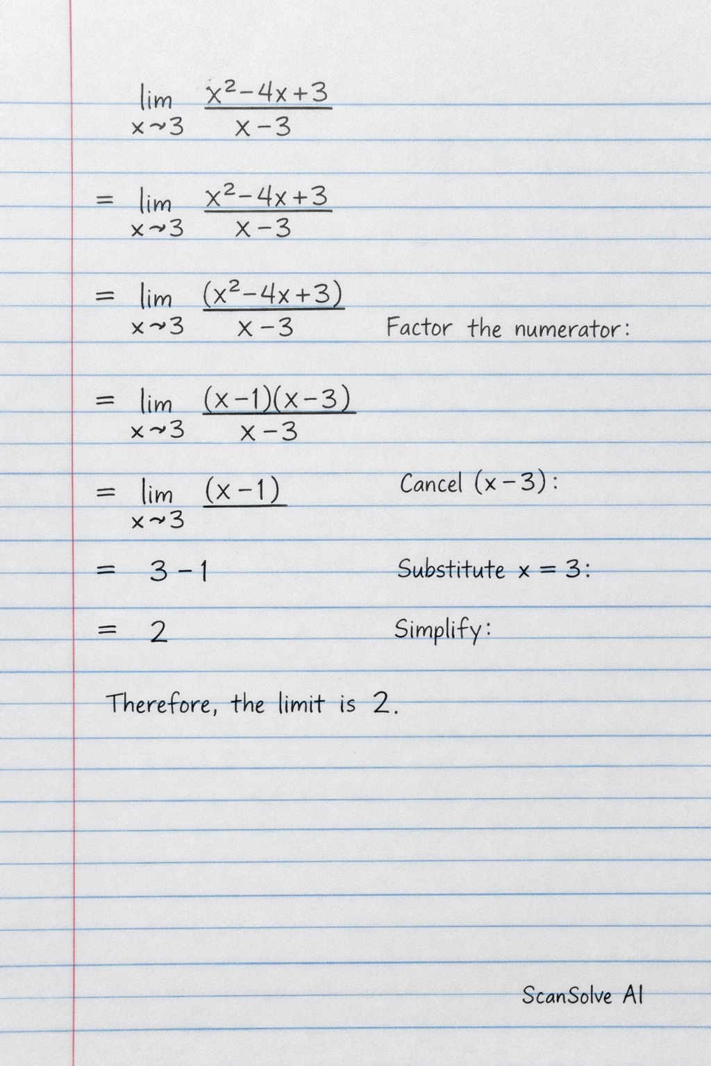 Handwritten step-by-step solution preview