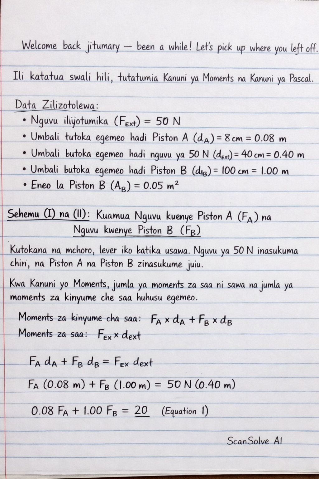 Handwritten step-by-step solution preview