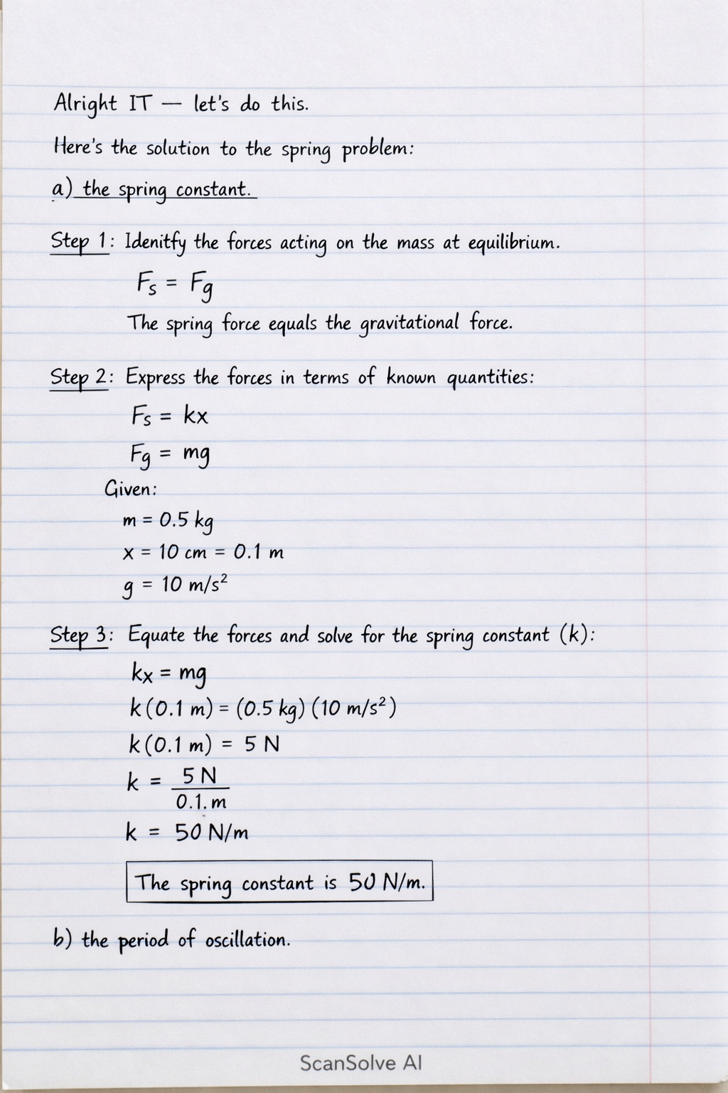 Handwritten step-by-step solution preview