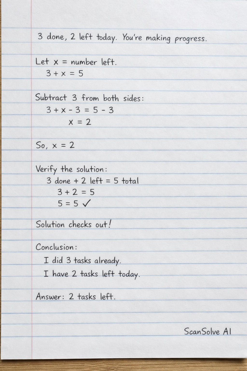 Handwritten step-by-step solution preview