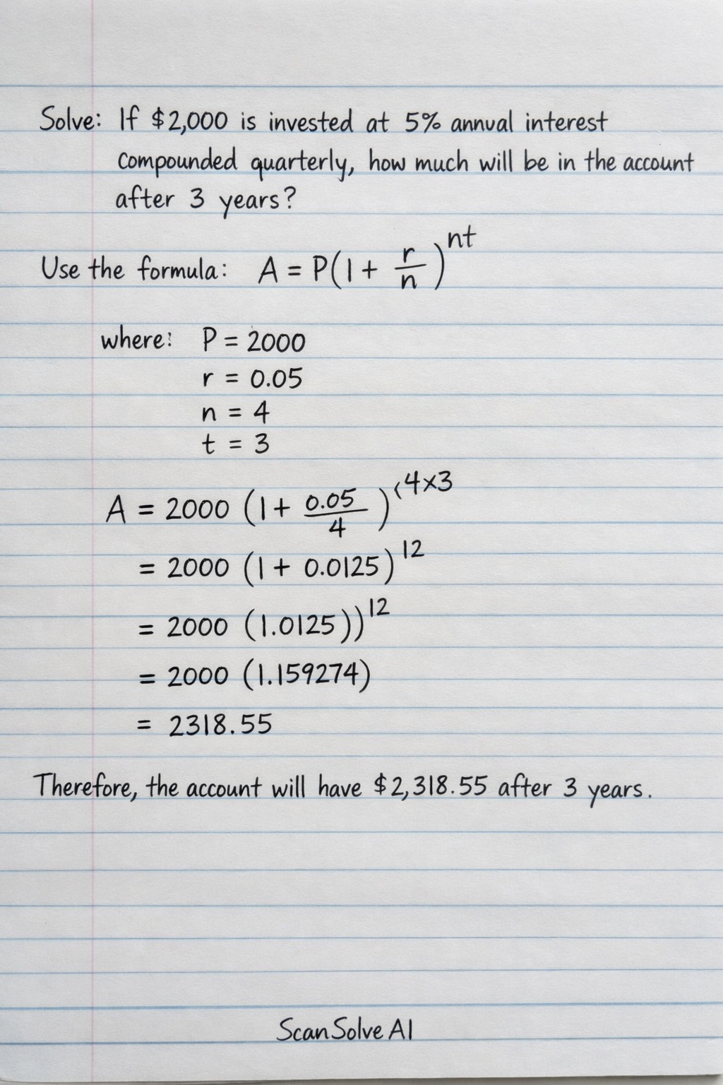 Handwritten step-by-step solution preview