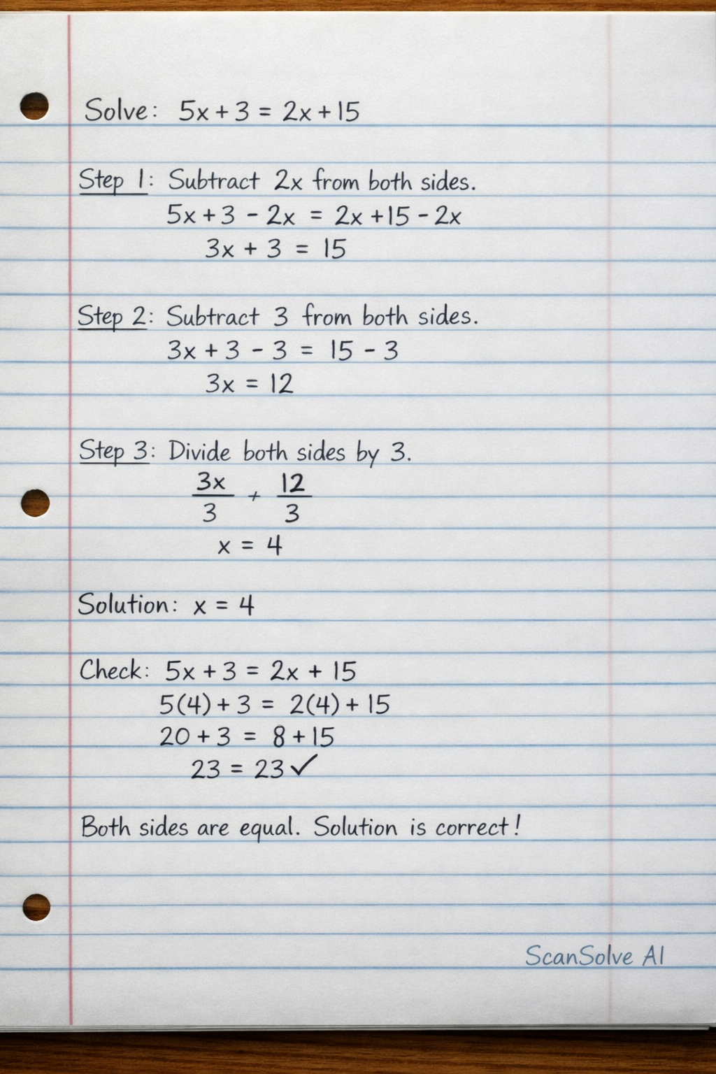 Handwritten step-by-step solution preview