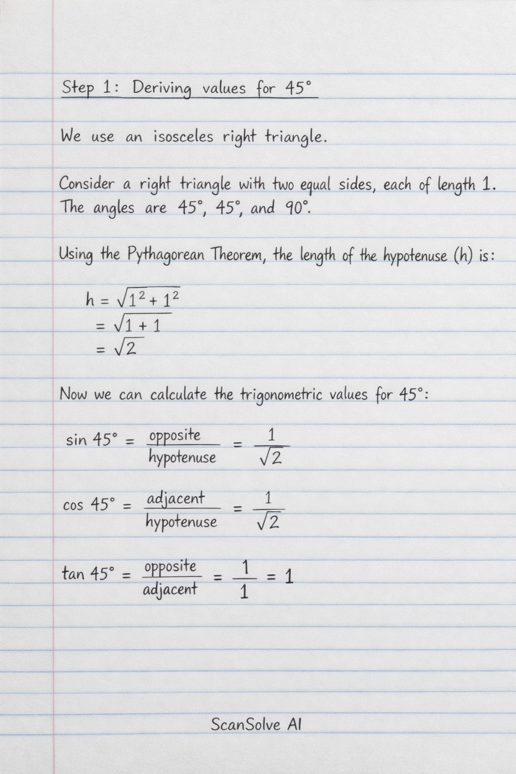 Handwritten step-by-step solution preview