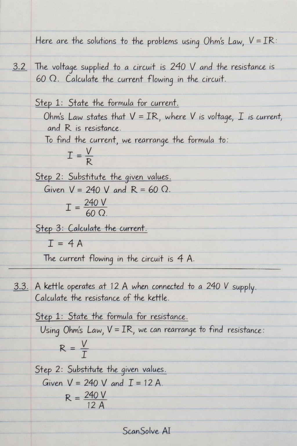 Handwritten step-by-step solution preview
