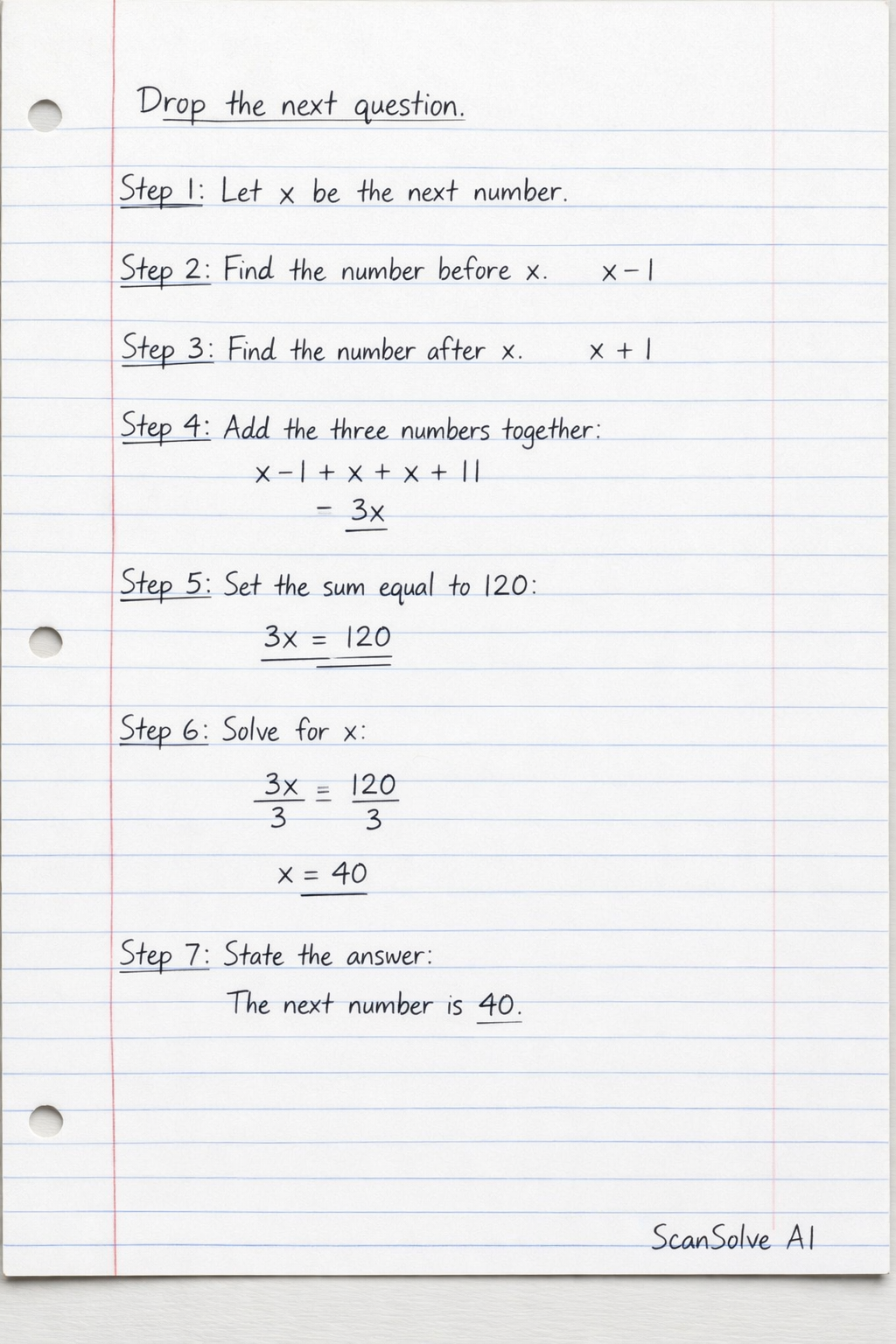 Handwritten step-by-step solution preview