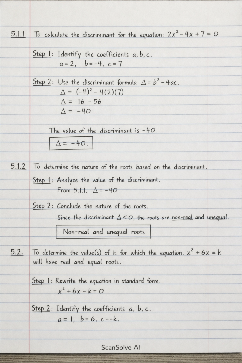Handwritten step-by-step solution preview