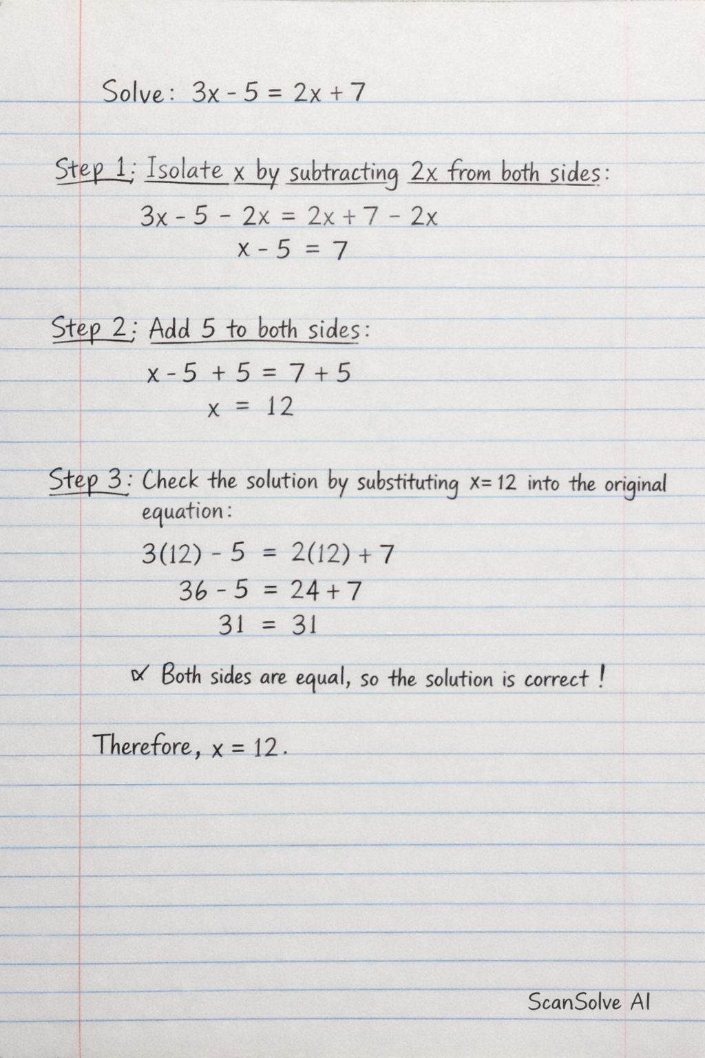 Handwritten step-by-step solution preview