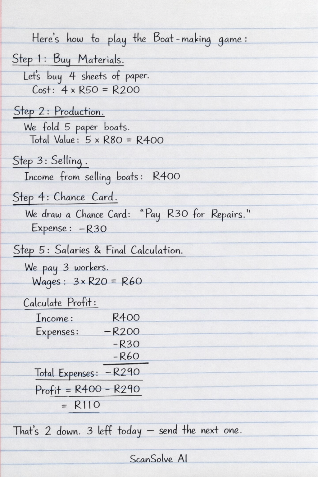 Handwritten step-by-step solution preview