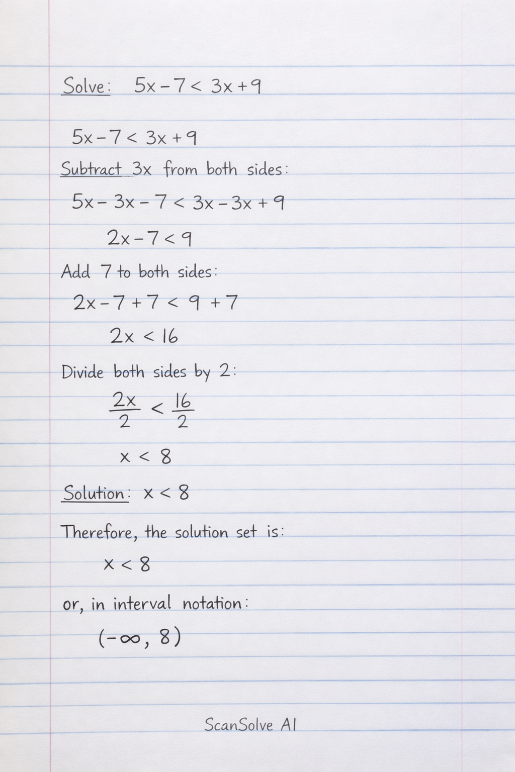 Handwritten step-by-step solution preview
