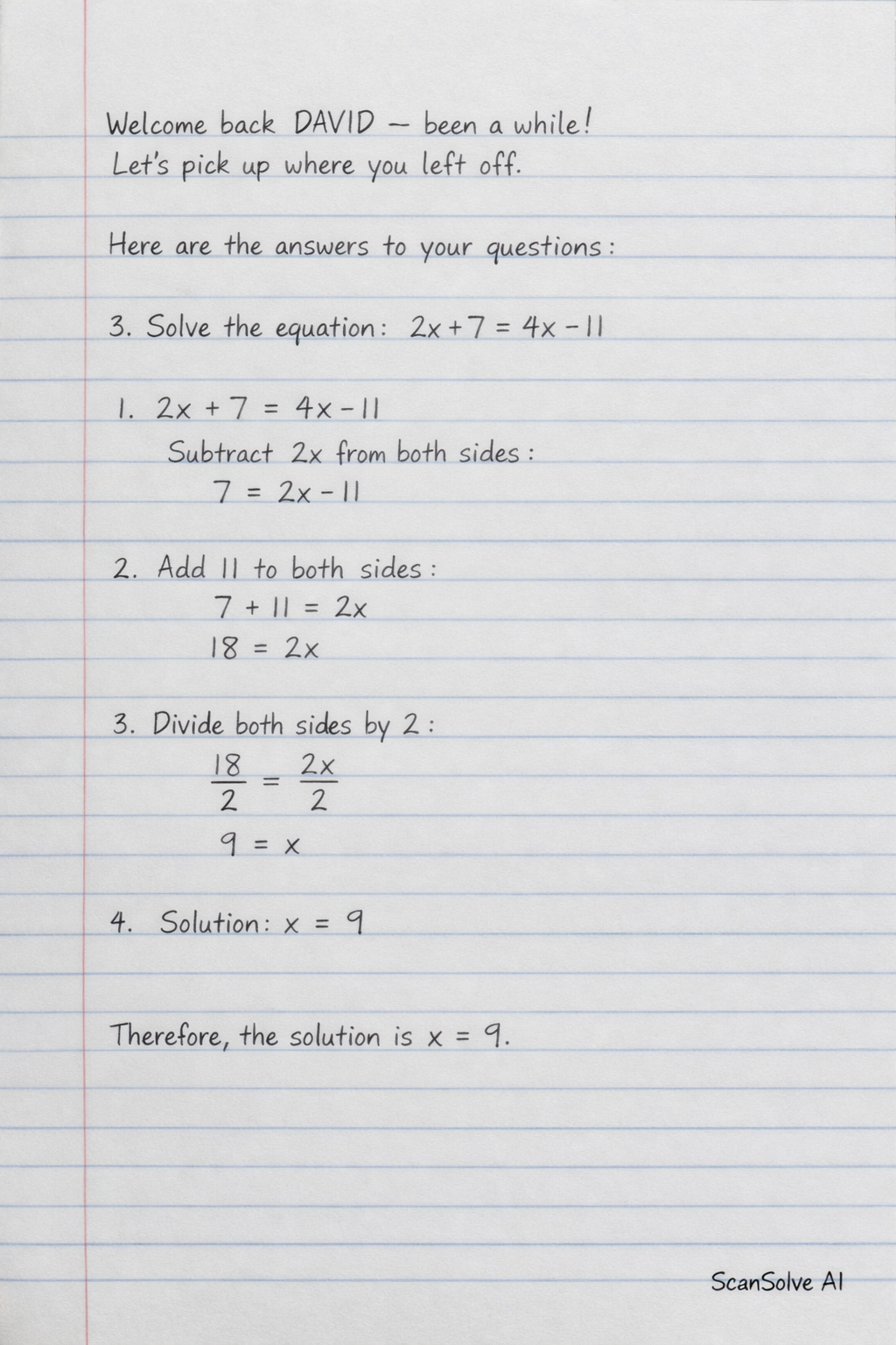 Handwritten step-by-step solution preview