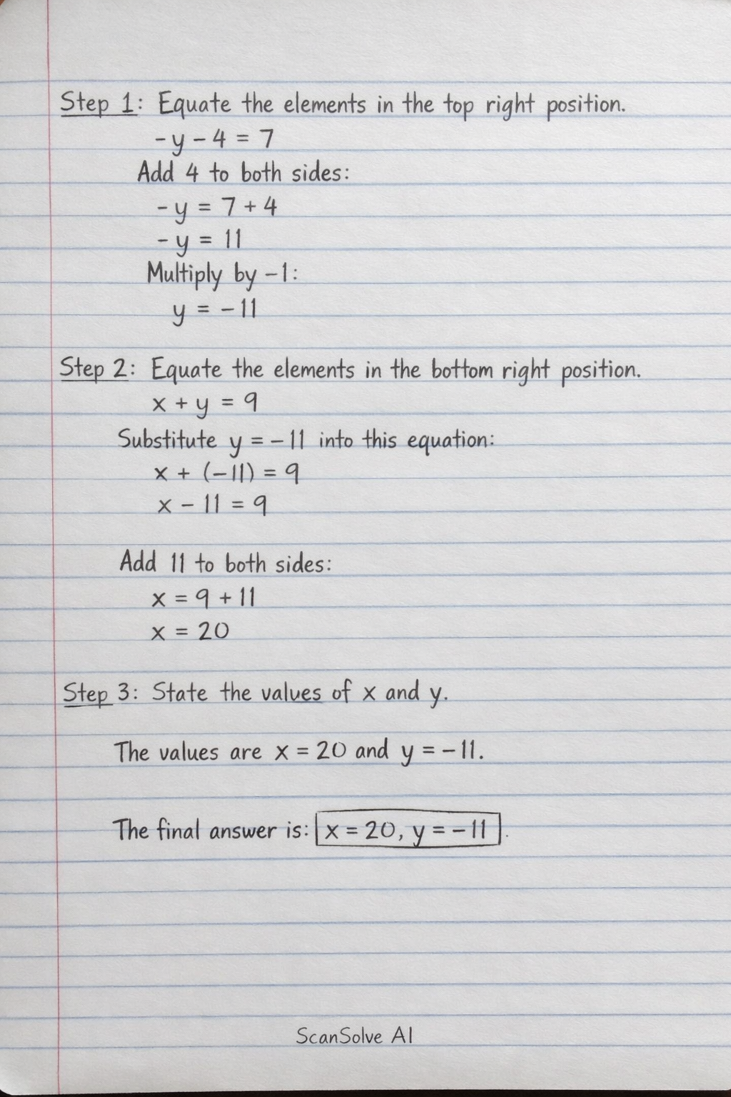 Handwritten step-by-step solution preview
