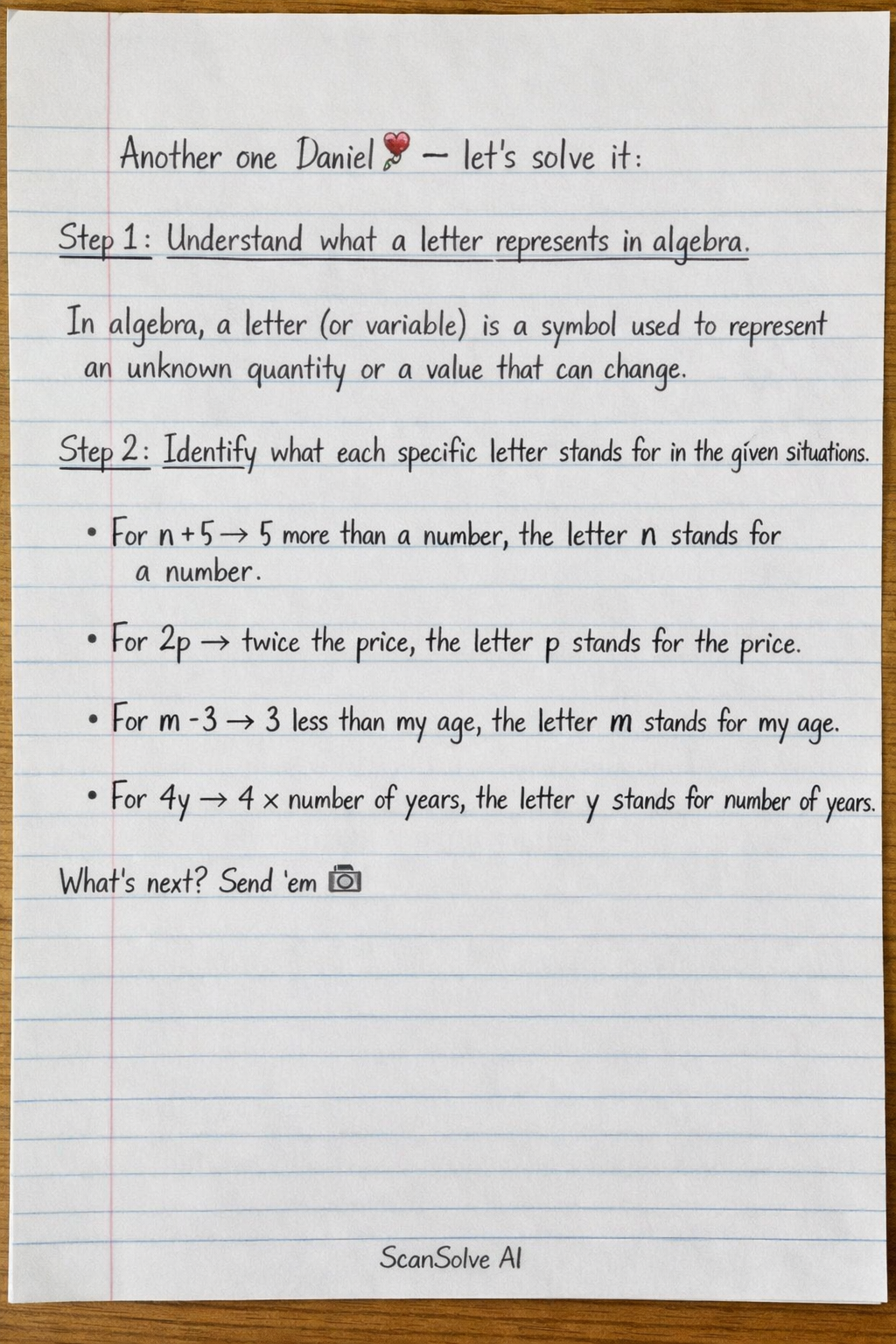 Handwritten step-by-step solution preview