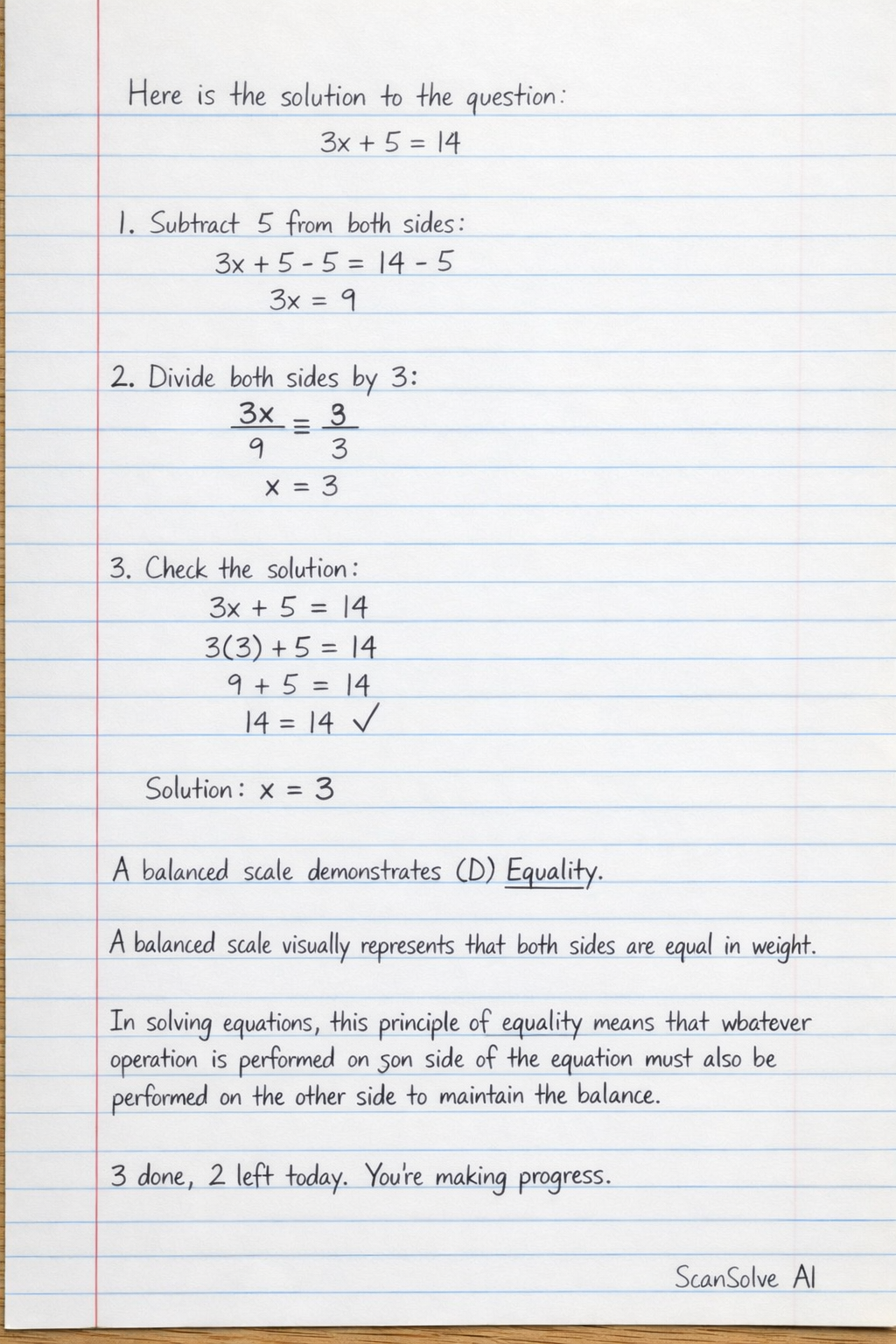 Handwritten step-by-step solution preview