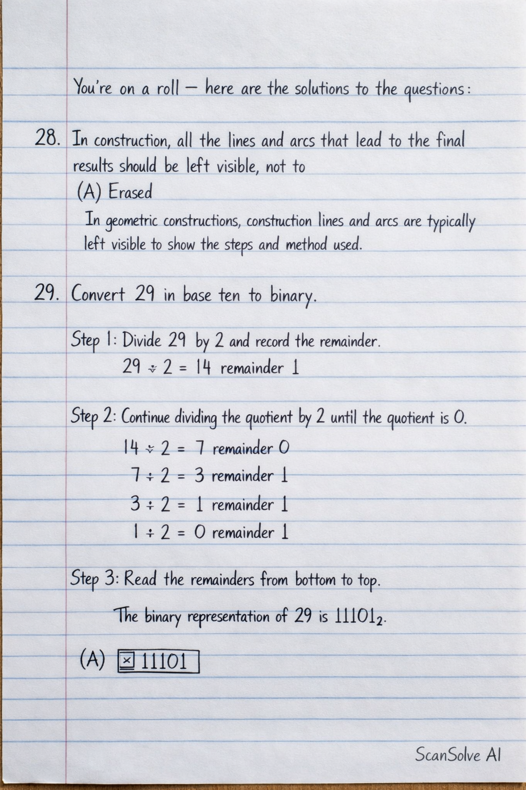 Handwritten step-by-step solution preview