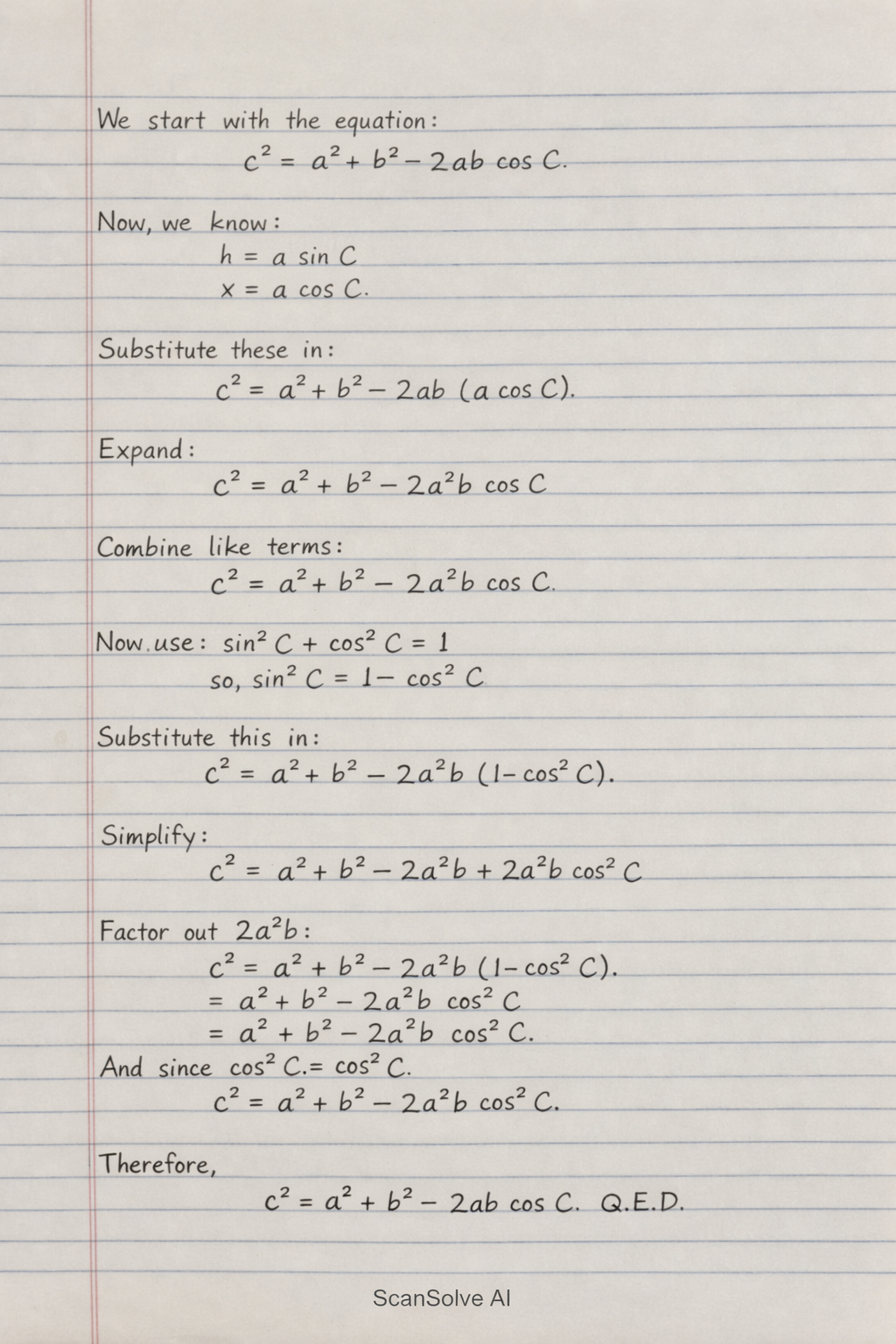 Handwritten step-by-step solution preview
