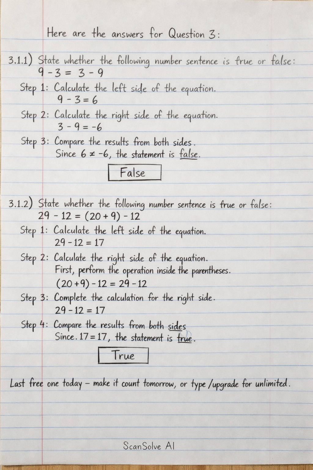 Handwritten step-by-step solution preview