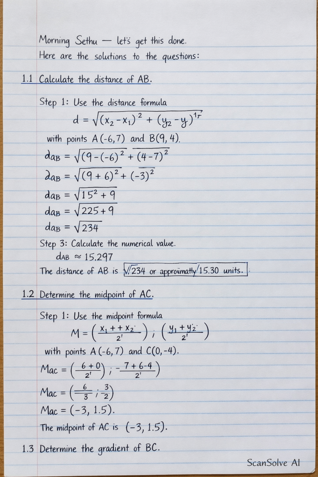 Handwritten step-by-step solution preview