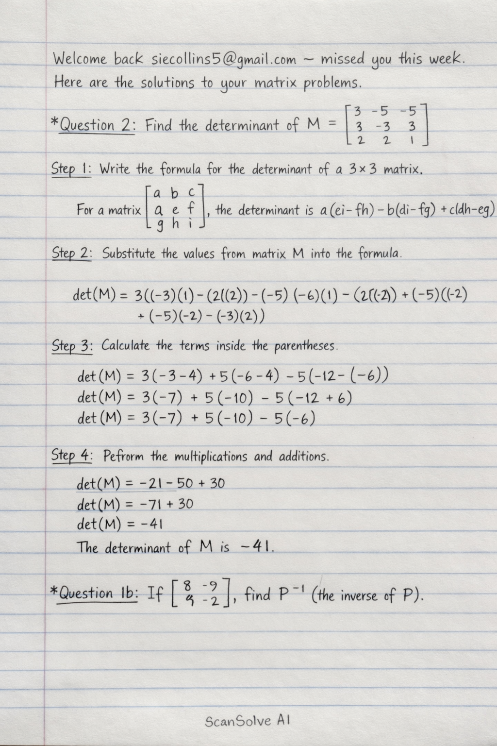 Handwritten step-by-step solution preview