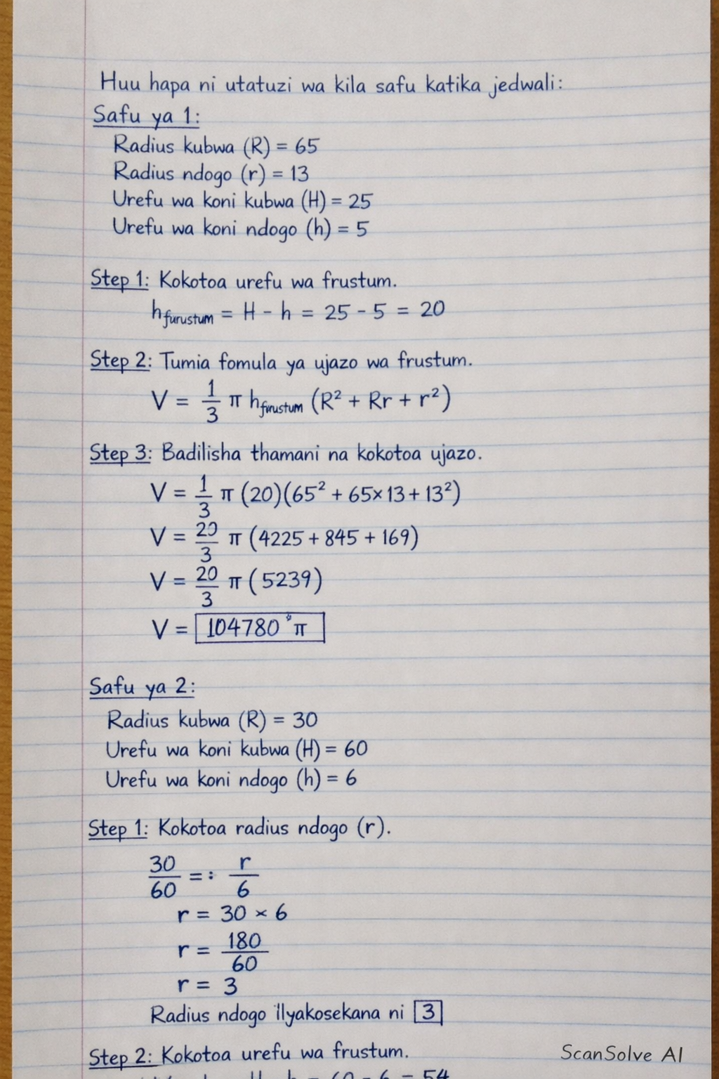 Handwritten step-by-step solution preview