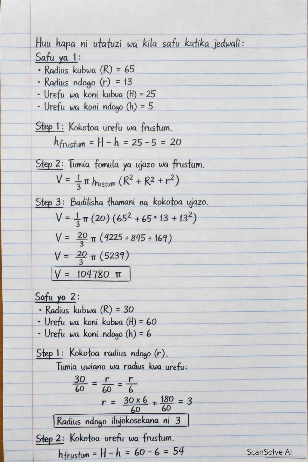 Handwritten step-by-step solution preview