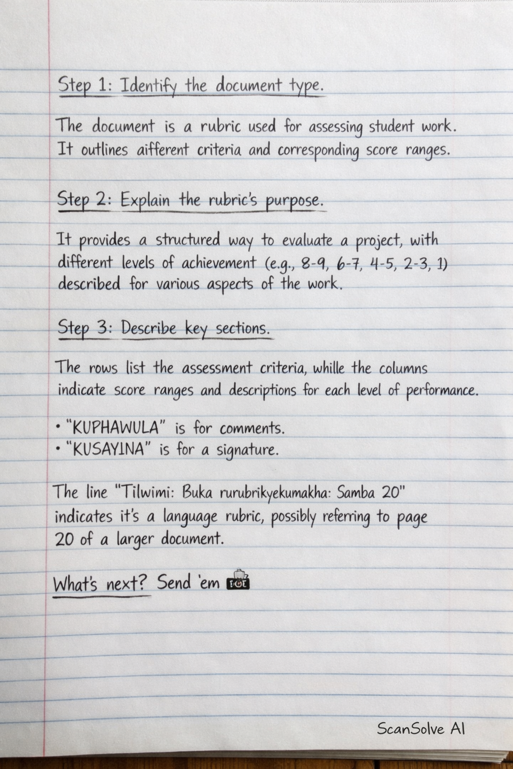 Handwritten step-by-step solution preview