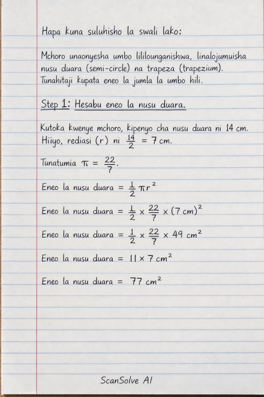 Handwritten step-by-step solution preview