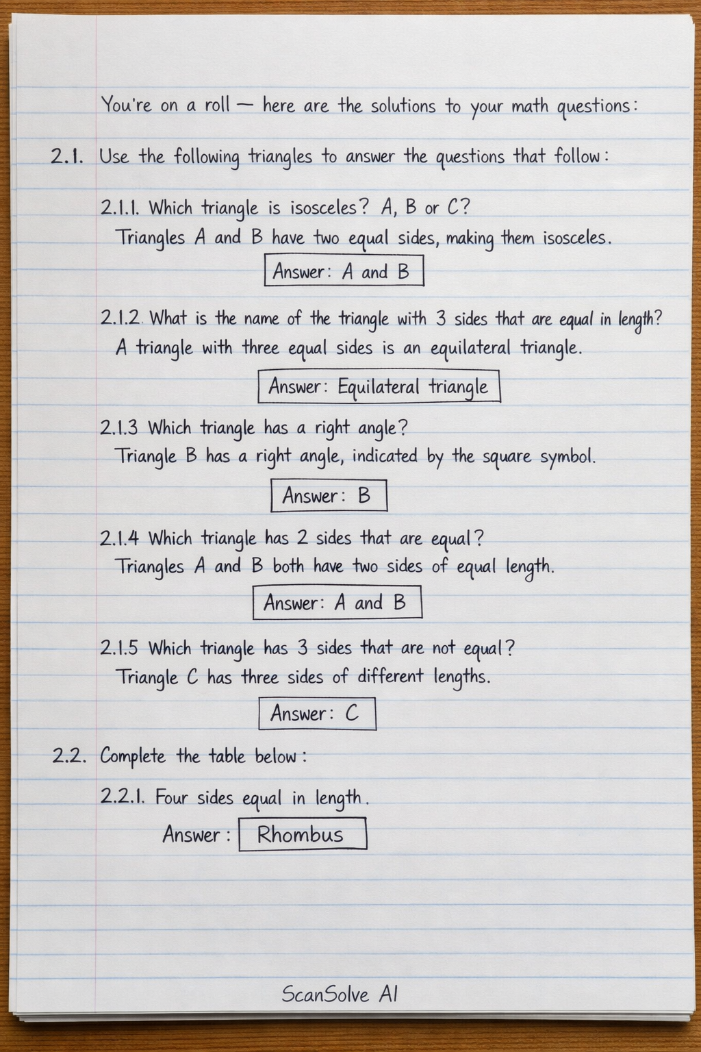 Handwritten step-by-step solution preview
