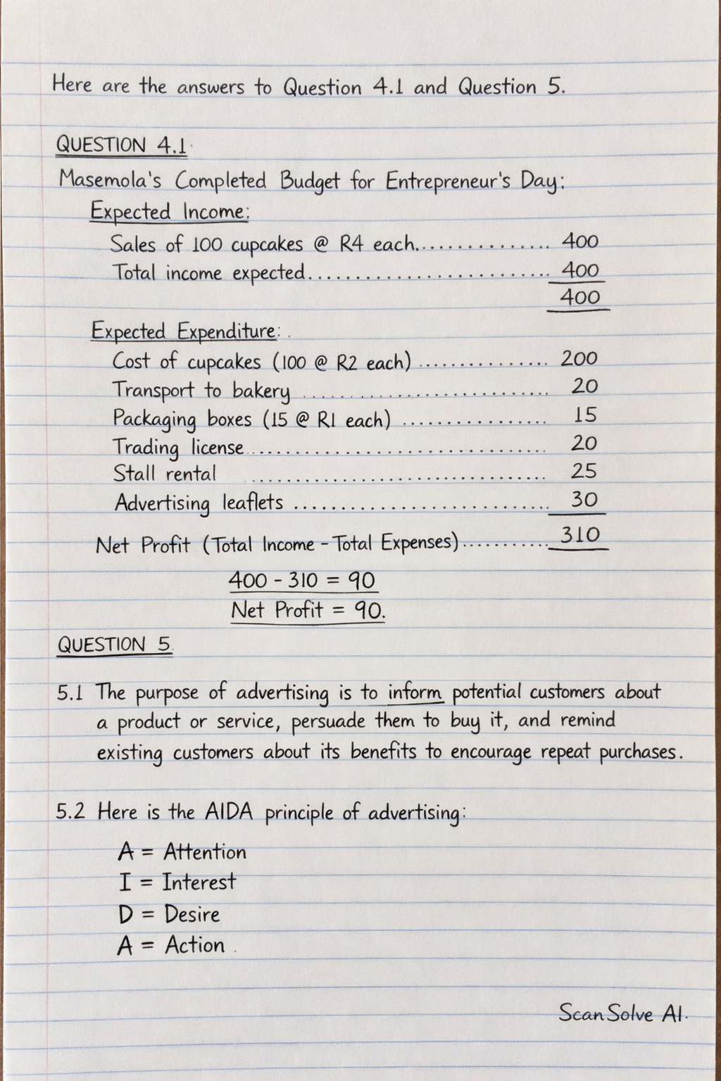 Handwritten step-by-step solution preview