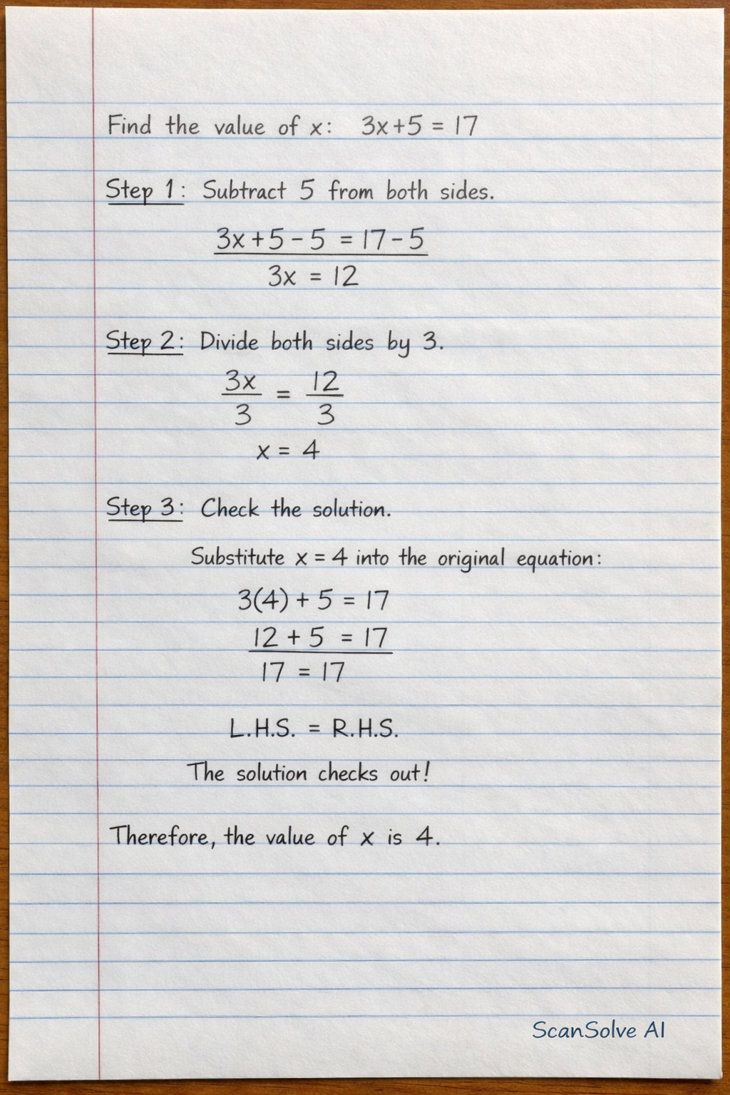 Handwritten step-by-step solution preview