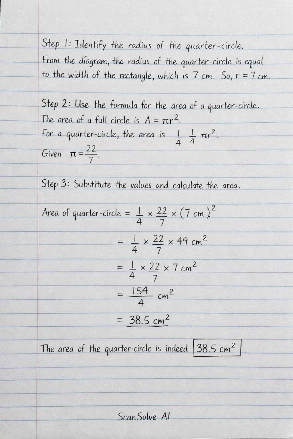 Handwritten step-by-step solution preview